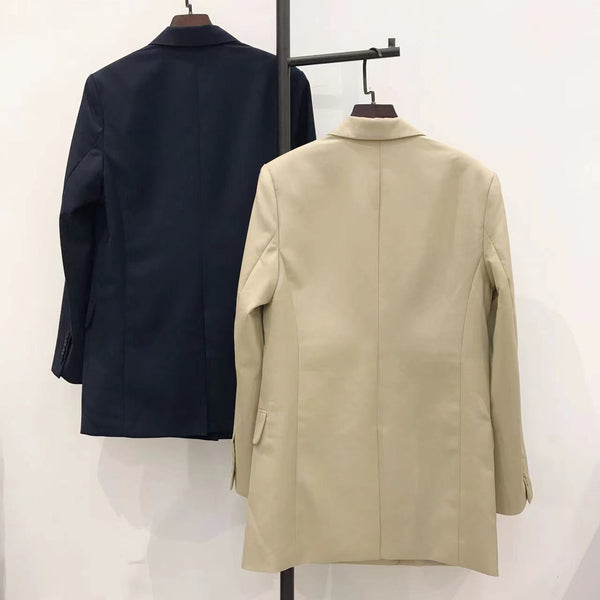 2023 Double-breasted Lapel Profile Suit Women Worsted Wool Loose Suit Jacket