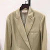 2023 Double-breasted Lapel Profile Suit Women Worsted Wool Loose Suit Jacket