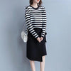 2023 Early Autumn Suit Women Loose And Popular All-Match Casual Long-Sleeved Knitted Mid-Length Skirt Sweater Two-Piece Suit