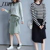 2023 Early Autumn Suit Women Loose And Popular All-Match Casual Long-Sleeved Knitted Mid-Length Skirt Sweater Two-Piece Suit