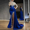 2022 Evening Dress  Blue  Crewneck  Dinner Party Sexy Elegent