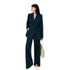 2023 Dignified Sense of Design Korean Style Loose Wide Leg Pants Two-Piece Retro Suit Women's Spring