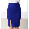 2023 Women Office Formal Pencil Skirt Spring Summer Elegant Slim Front Slit Midi Skirt Black/Gray/Red OL Skirts