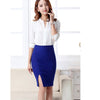 2023 Women Office Formal Pencil Skirt Spring Summer Elegant Slim Front Slit Midi Skirt Black/Gray/Red OL Skirts