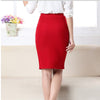 2023 Women Office Formal Pencil Skirt Spring Summer Elegant Slim Front Slit Midi Skirt Black/Gray/Red OL Skirts