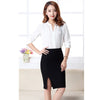 2023 Women Office Formal Pencil Skirt Spring Summer Elegant Slim Front Slit Midi Skirt Black/Gray/Red OL Skirts