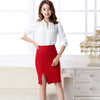 2023 Women Office Formal Pencil Skirt Spring Summer Elegant Slim Front Slit Midi Skirt Black/Gray/Red OL Skirts