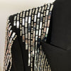 2023 Female Coat Jackets Double Breasted Sequined Beading  Suit Metal Lion Button Lapel Slim Blazer For Women Y1295
