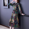 2023 Floral Print Boho Maxi Dress Sexy Lady Temperament of Chinese wind Summer Long Dress Women Beach Dresses Vestido