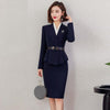 2023 Formal Suit Women Slim Business Long Sleeve Ol Blazer And Skirt Office Ladies Work Wear Uniform DD2802