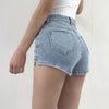 2022 Summer Jean High-waist Denim Shorts Casual Loose Oversized Elastic Korean Style Women Short
