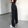 2022 Jeans For Women Back Loose High Waist mom Large Size Straight pants Long Wide Leg Women Jeans streetwear