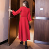 2023 Korean Style Spring Red Suit Women Elegant Ladies Dress Two-piece Suit