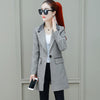 2023 Plus size Autumn Coat Womens Professional Tooling Jacket Casual Long Suit Jackets Black Blazer Abrigo Mujer 3XL