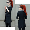 2023 Plus size Autumn Coat Womens Professional Tooling Jacket Casual Long Suit Jackets Black Blazer Abrigo Mujer 3XL