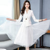 2022 Spring Summer Casual Women Suits Office Sets Suit Women Blazer And Mesh Mid Skirts Suits For Women Blazer Set