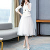 2022 Spring Summer Casual Women Suits Office Sets Suit Women Blazer And Mesh Mid Skirts Suits For Women Blazer Set