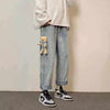 2022 Spring Summer Women Jeans Thin Casual Straight Cute Bear Loose Oversize female trousers Long pants jeans