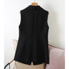 2022 Spring and Autumn  Women's Suit Double Breasted Ladies Black Ladies Jacket Long Female Blazer