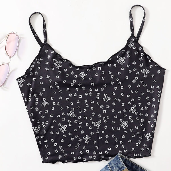 2022 New Style Camis Women Ladies Print Sleeveless Pullover Vest Tank Crop Tops Shirts Топик Женский