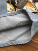 2022 Style Spring Summer Brand  Design  Denim Shorts with High Waist Print Pocket  Wide Leg Pants V2