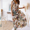 2023 Summer Deep V Sexy Open Back Print Bandage Long Dress Skirt For Work Women Suit Tailleurs Jupes Office Clothes Brazer