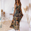2023 Summer Deep V Sexy Open Back Print Bandage Long Dress Skirt For Work Women Suit Tailleurs Jupes Office Clothes Brazer