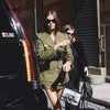 2022 Two Piece Belt Outfits Lady Skirt Suit Women Coat Pencil Skinny Set Elegant Multi-Pockets Blazer Jacket Army Green