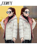 2023 Winter Jacket Women Parkas Hooded Thick Down Cotton Padded Parka Female Jacket Short Coat Slim Warm Outwear P772