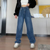 2022 Woman Jeans For Women High Waist Clothes Wide Leg Denim Clothing Blue Streetwear Harajuku Straight Pants