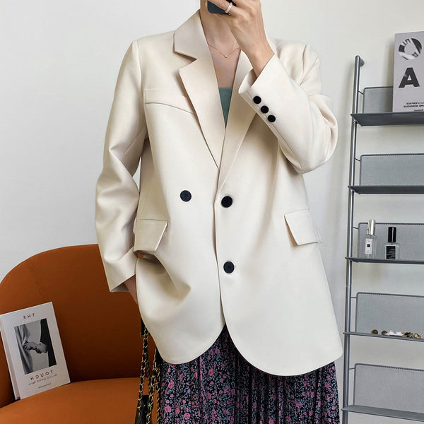 2022 Women Blazer Coat Turn Down Collar Drouble Breasted Blzaer Coat Ladies Coat Casaco Feminino Tops For Women Blazers