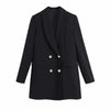 2022 Women Blazer Double-Breasted Long Sleeves Oversized Casual Elegant Lady Woman Suit Blazer