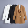 2022 Women Blazer Double-Breasted Long Sleeves Oversized Casual Elegant Lady Woman Suit Blazer