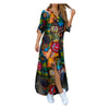 2022  Women Long Sleeve Shirt Dress Spring Printed Maxi Dresses Ladies Turn-Down Collar Loose Sundress Party Dresses #YY