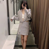 2022 Women Two Pieces Set Cropped Blazers and Mini Skirt Suit Casual Chic Lady Outfits Women Blazers & Skirt suit