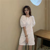 2022  Women's Summer Clothing Design Sense Niche Sweet Gentle First Love French Waist-Tight Slimming Dress