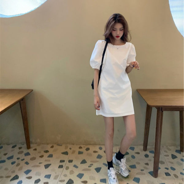 2022  Women's Summer Clothing Design Sense Niche Sweet Gentle First Love French Waist-Tight Slimming Dress