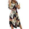 2022 Plus Size Women's Women's Holiday Style Geometric Print Dress Loose Casual Robe Dress Designer Clothing Taltas Grandes