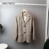 2022 Retro Solid Blazer Set Single-breasted Coat& Pencil Skirt 2 Pieces Skirt Suit Female Office Ladies Blazer Suit