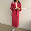 2023 Spring 2 Pieces Sets Suits Single Breasted Blazer Midi Skirts Women Suits Office Lady Skirt Suits Korean Fashion