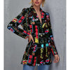 2023 Spring And Autumn Trend Lapel Casual Ladies Cardigan Streetwear Printing Small Suit Jacket Women's Clothing.