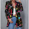 2023 Spring And Autumn Trend Lapel Casual Ladies Cardigan Streetwear Printing Small Suit Jacket Women's Clothing.