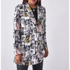 2023 Spring And Autumn Trend Lapel Casual Ladies Cardigan Streetwear Printing Small Suit Jacket Women's Clothing.