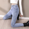 2022 Spring And Autumn Jeans Women's Trousers Stretch Feet Pants Korean Style High-Waisted Trousers Slimming Pencil Pants