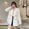 2023 Spring And Autumn Plus Size Women's Temperament Refreshing Self-cultivation Casual Double-breasted Thin Suit Jacket
