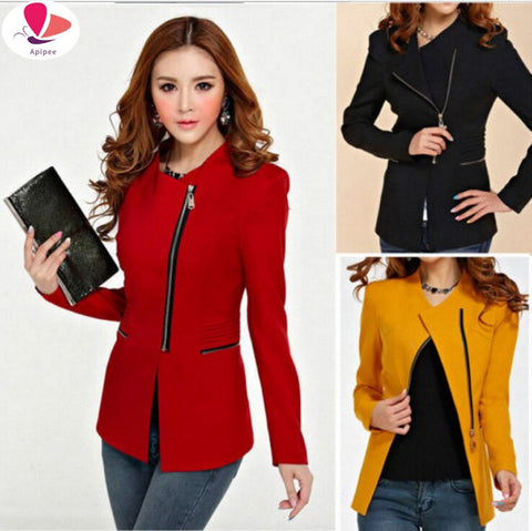2022 Spring Autumn Women Blazer Long sleeve Jacket Suit Casual Coat Short Slim Fit Outerwear Blaser Work Wear