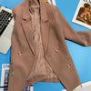2023 Spring Autumn High-quality Korean Straight Nude Pink Blazer Female British Style Slim Simple Temperament Suit Jacket