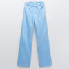 2022 Spring Autumn Women Vintage Blue Pink Denim Trousers Casual Solid Pockets High Waist Mom Jeans Pants Ladies Mujer Pantalone