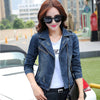 2022 Spring Autumn Womens Slim Fit Bomber Denim Blazer Women Streetwear Casual Short Jackets Coats Zipper Jeans Blazers Woman