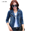 2022 Spring Autumn Womens Slim Fit Bomber Denim Blazer Women Streetwear Casual Short Jackets Coats Zipper Jeans Blazers Woman